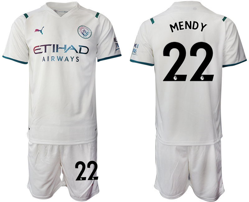 Men 2021-2022 Club Manchester City away White #22 Soccer Jersey->manchester city jersey->Soccer Club Jersey